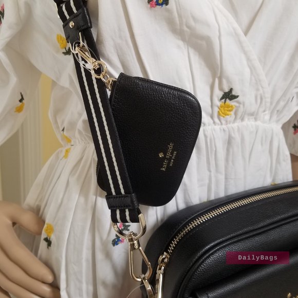 BEAUTIFUL PEBBLED LEATHER COIN PURSE ATTACHMENT ROSIE CAMERA FLAP KATE SPADE - Picture 7 of 8